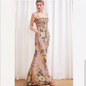 Reformation Ceylon floral smocked dress in Antoinette (size 6)